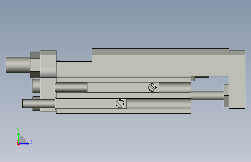 MXS6L-10A-M9B为SMC品牌精密双作用气动滑 左侧视图