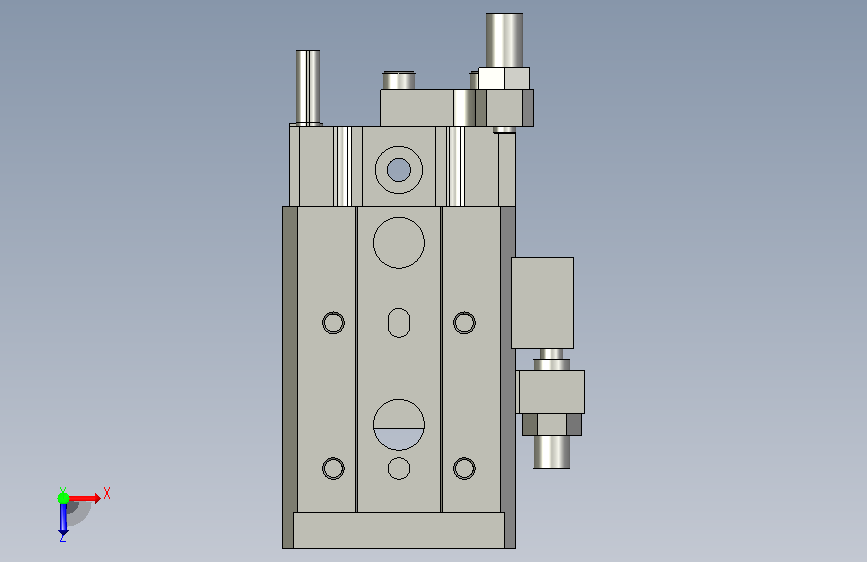 MXS6L-10A-M9B为SMC品牌精密双作用气动滑 俯视图