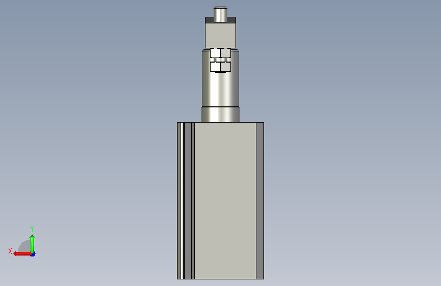 QCK-R-12x10-S型12×10规格弹簧式工业 背面视图