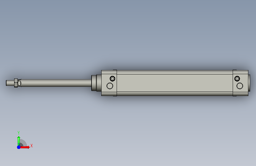 SE40x200S气缸缸径40mm行程200mm 正面视图