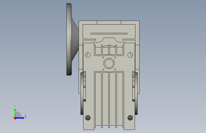 WVRE40-50-AS1铝合金中空蜗轮蜗杆减速器机座号4 左侧视图