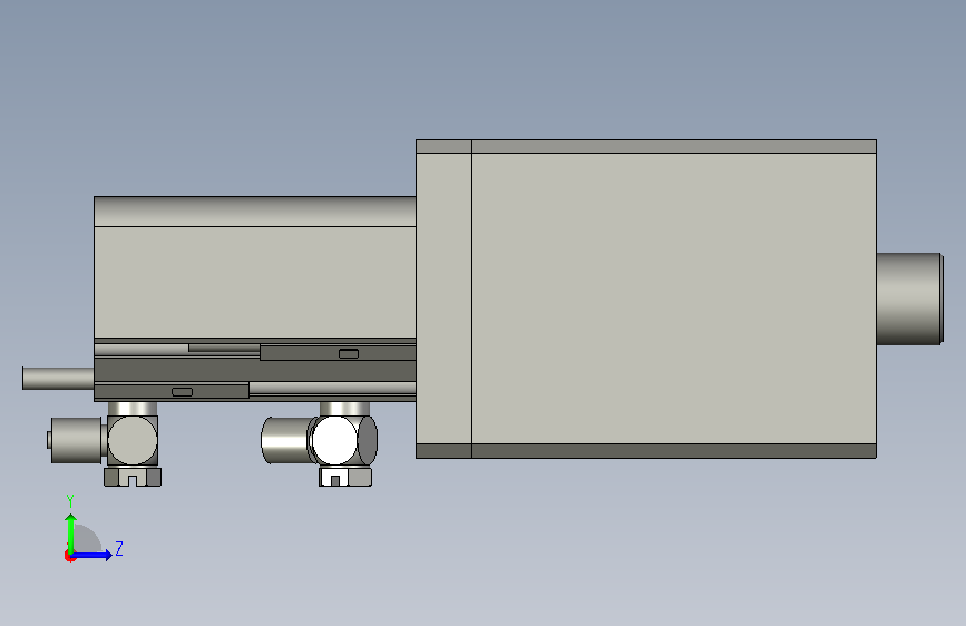 底部阻挡组件A类型:机械限位阻挡件型号:通用带缓冲式底部阻挡 左侧视图