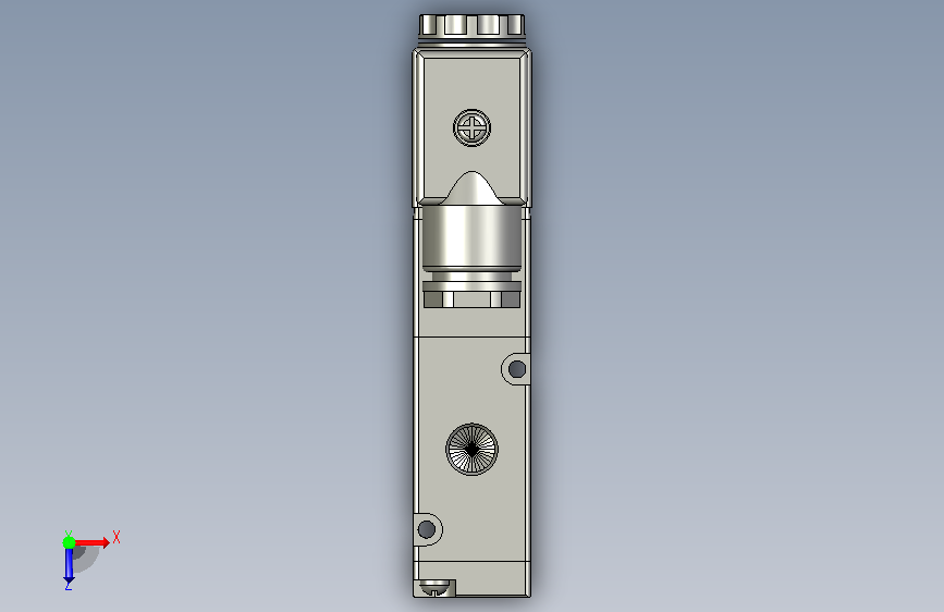 电磁阀型号3V210-06-NC-B中文注释:亚德 俯视图