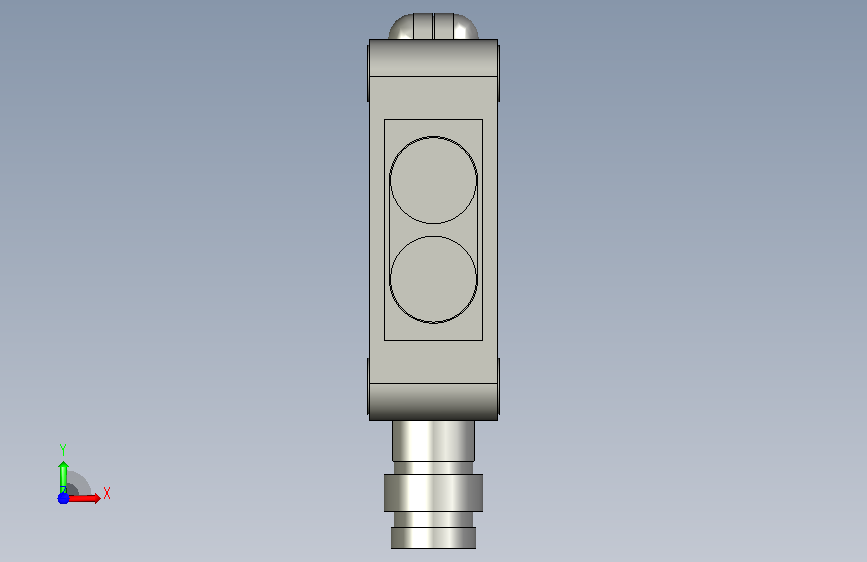 光电传感器欧姆龙E3Z-D62小型直流扩散反射型光电传感器, 正面视图