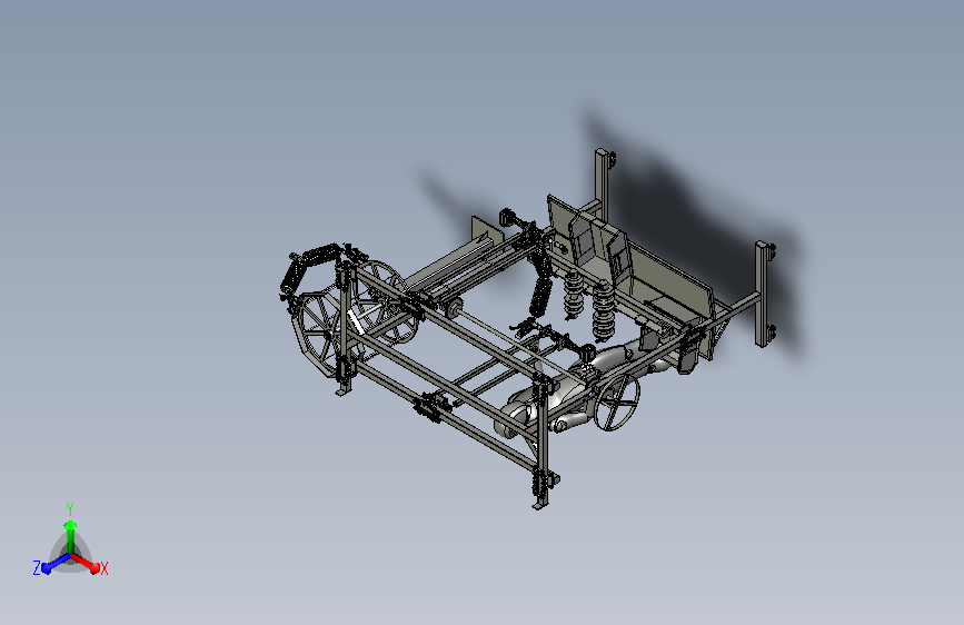 A0018487-扭矩工具支撑导轨系统拧螺丝工作站台 主视图