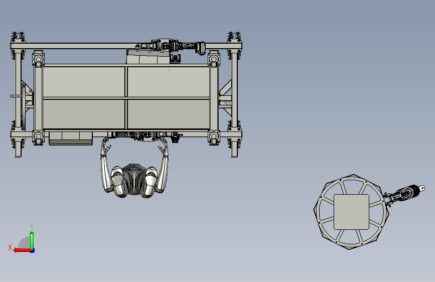 A0018487-扭矩工具支撑导轨系统拧螺丝工作站台 背面视图