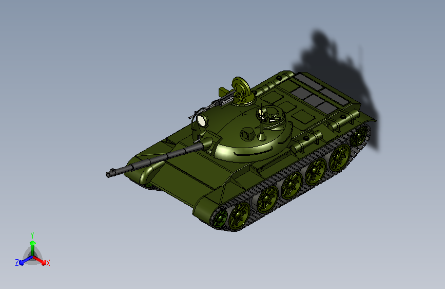 A0018500-T-55坦克 主视图