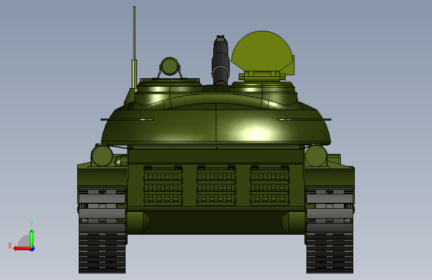 A0018500-T-55坦克 背面视图