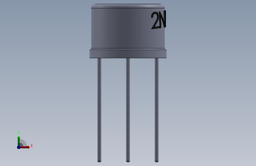 2N1711三极管 正面视图