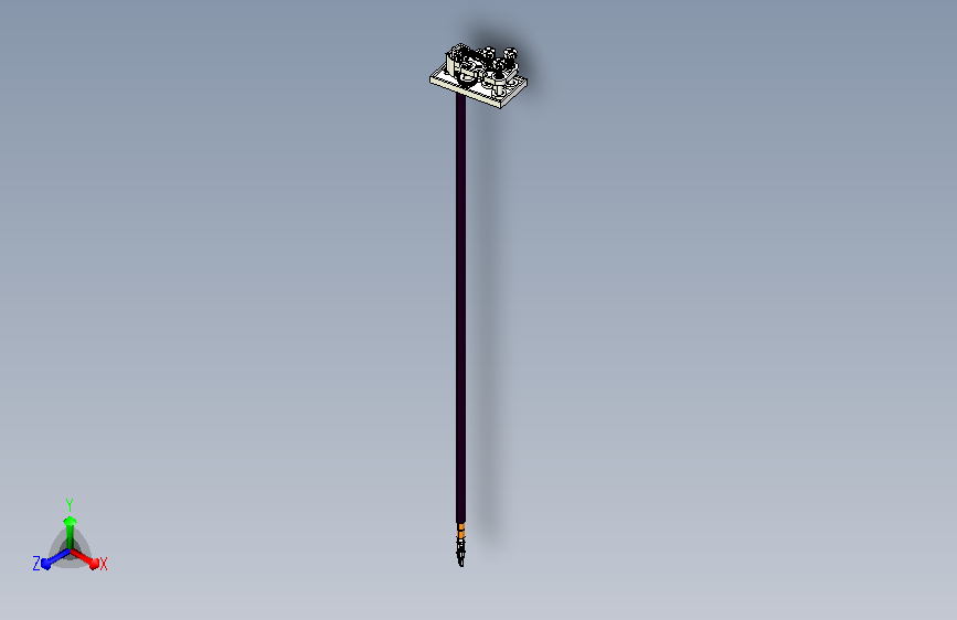 长杆末端执行器 3D 总装模型