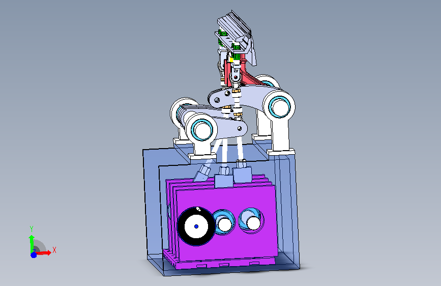 多组曲柄连杆冲孔机构 3D 总装