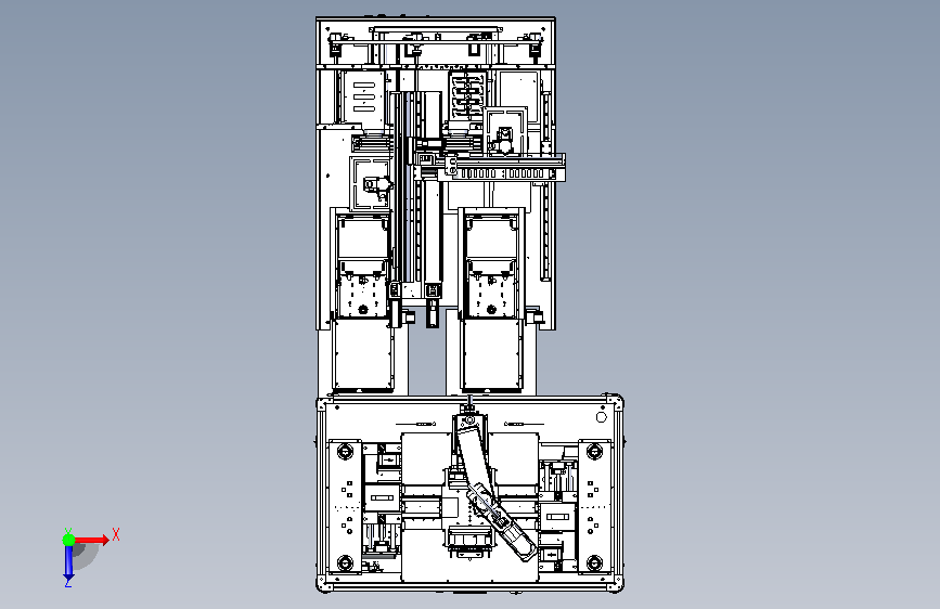 PCB板全自动插件上料机 俯视图