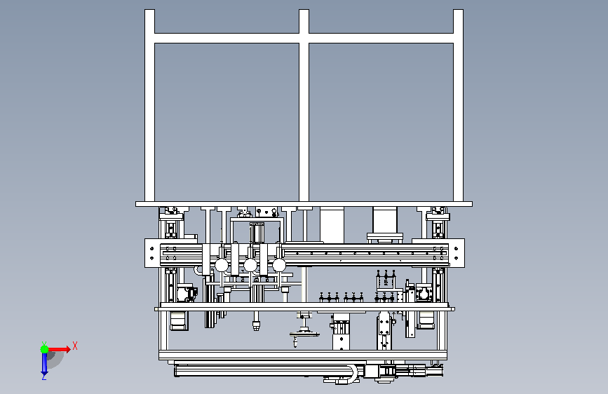 下料测量机构 俯视图