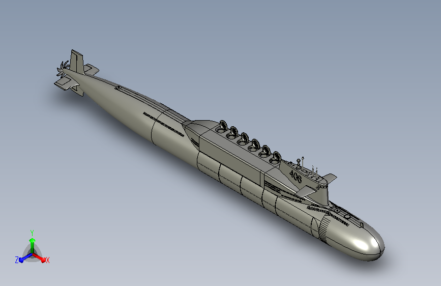 夏级（092）潜艇设计模型