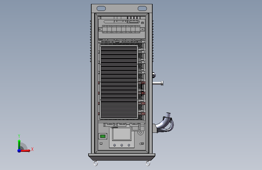 120kw 一体式充电机-单枪 正面视图