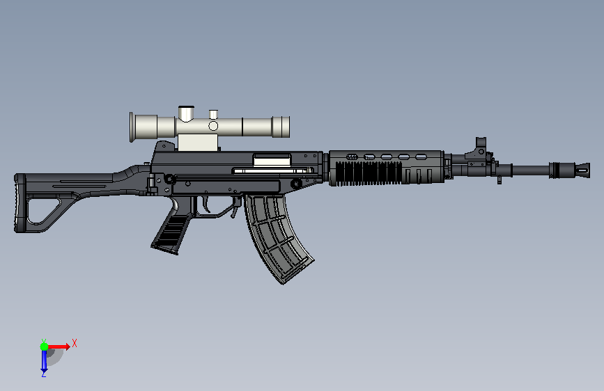qbz-03式步抢 俯视图