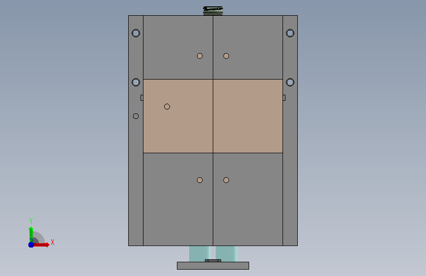 A0018565-饮料包装PET瓶模具 正面视图