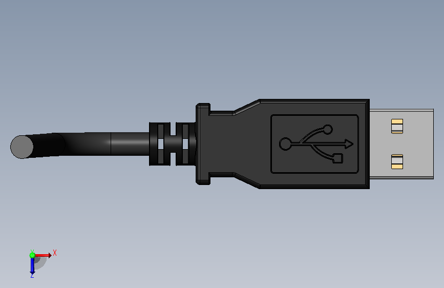 USB-A 俯视图