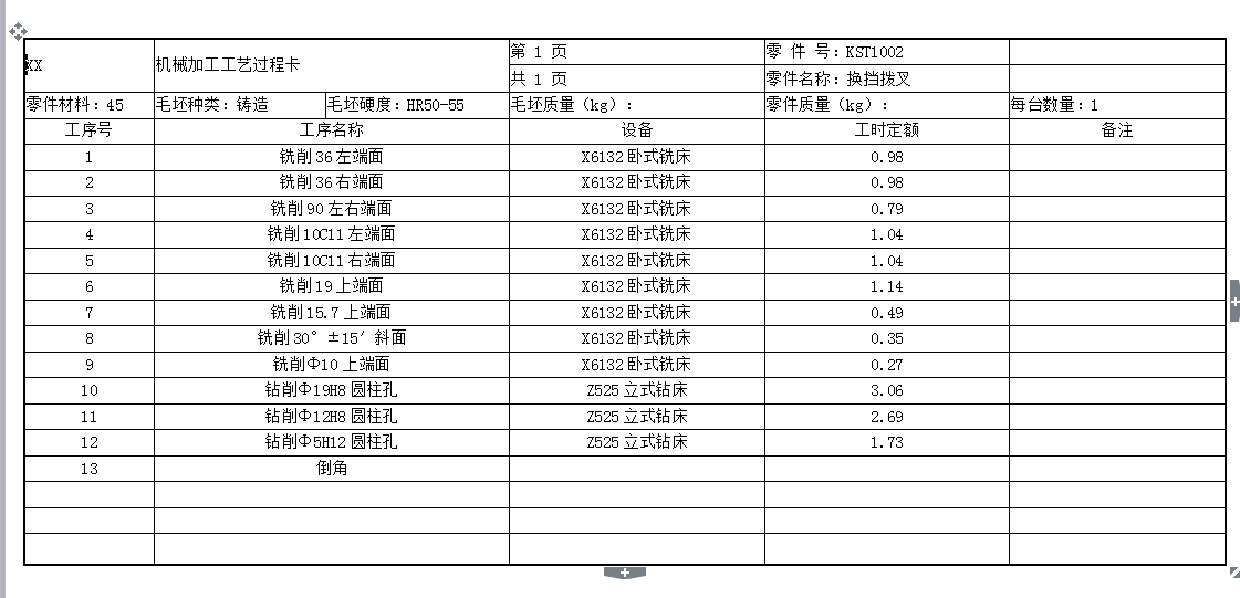 KST1002换挡拨叉的铣Φ10上端面夹具设计及加工工艺规程装备含三维及4张CAD图