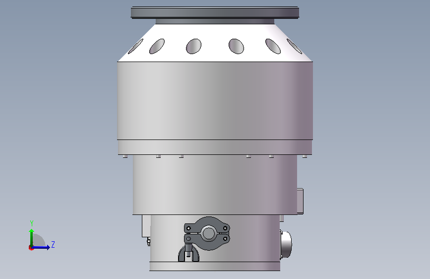 莱宝 磁悬浮分子泵TURBOVAC MAG W 830C参考模型 左侧视图