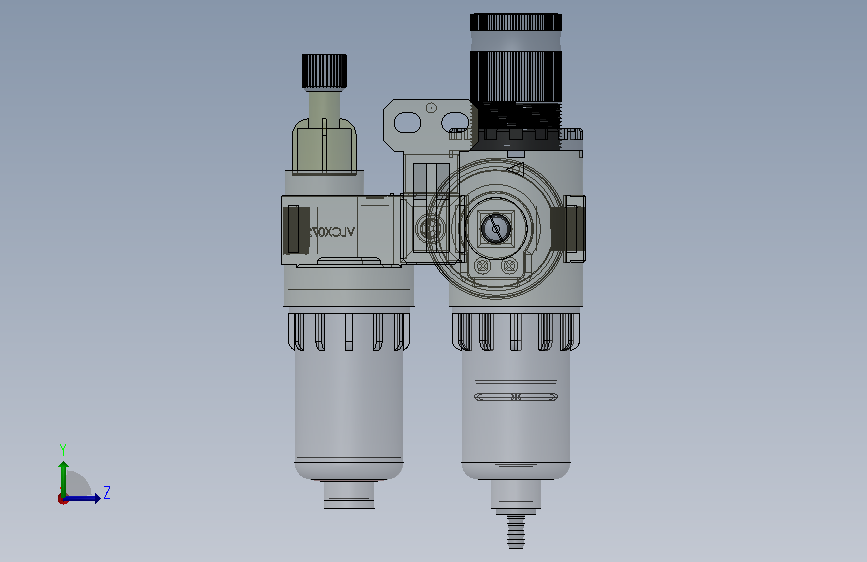 A0018634-二联件过滤器 左侧视图