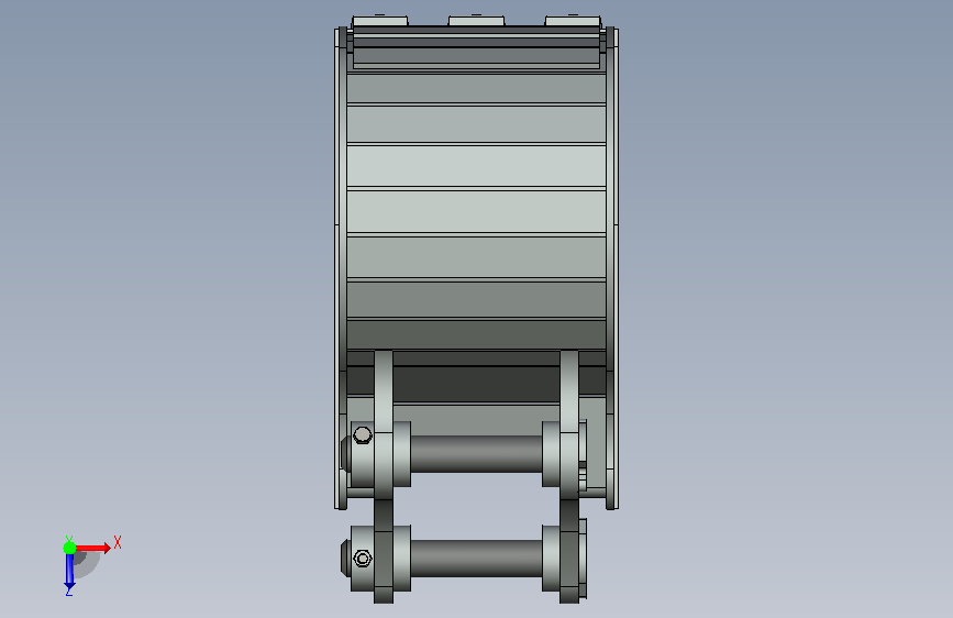 A0018646-适用于卡特彼勒303.5挖掘机的300毫米斗齿挖斗 俯视图