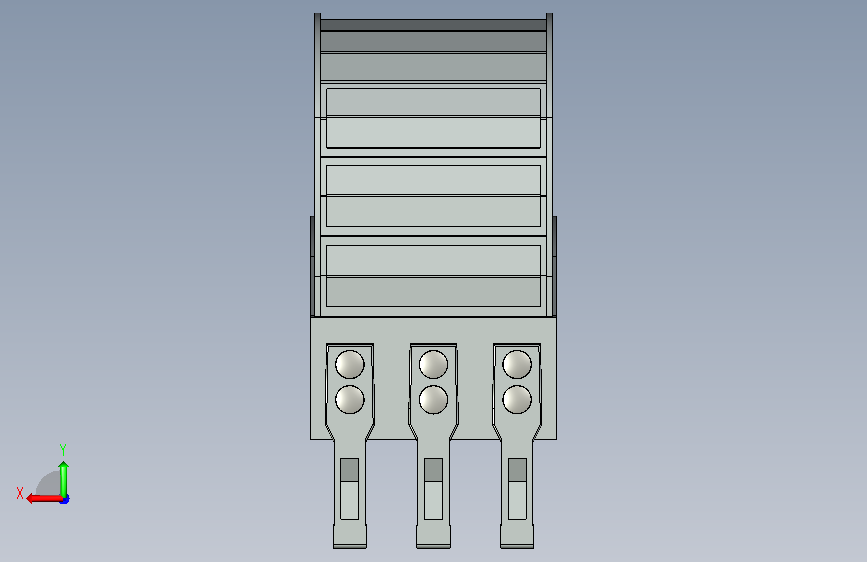 A0018646-适用于卡特彼勒303.5挖掘机的300毫米斗齿挖斗 背面视图