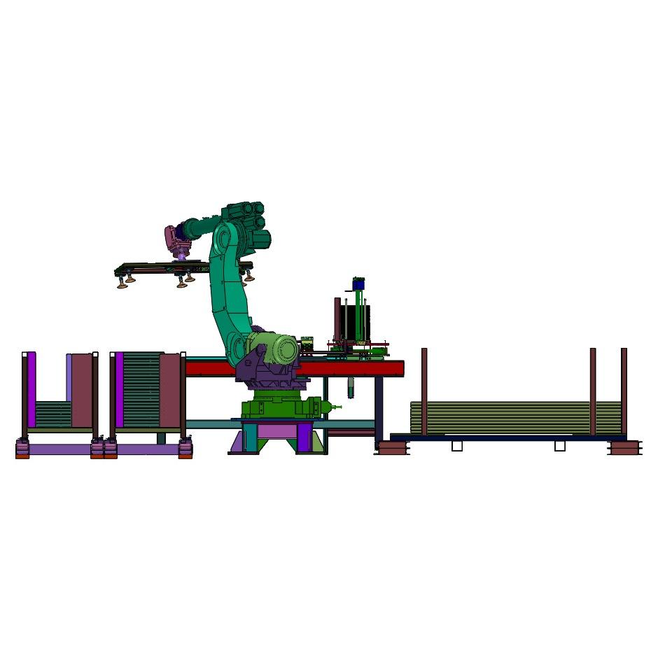 钢制门板筋端盖自动投料工装站