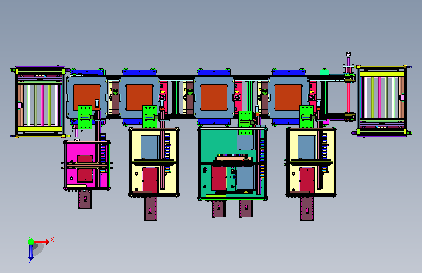 计算机机壳装配装置 俯视图