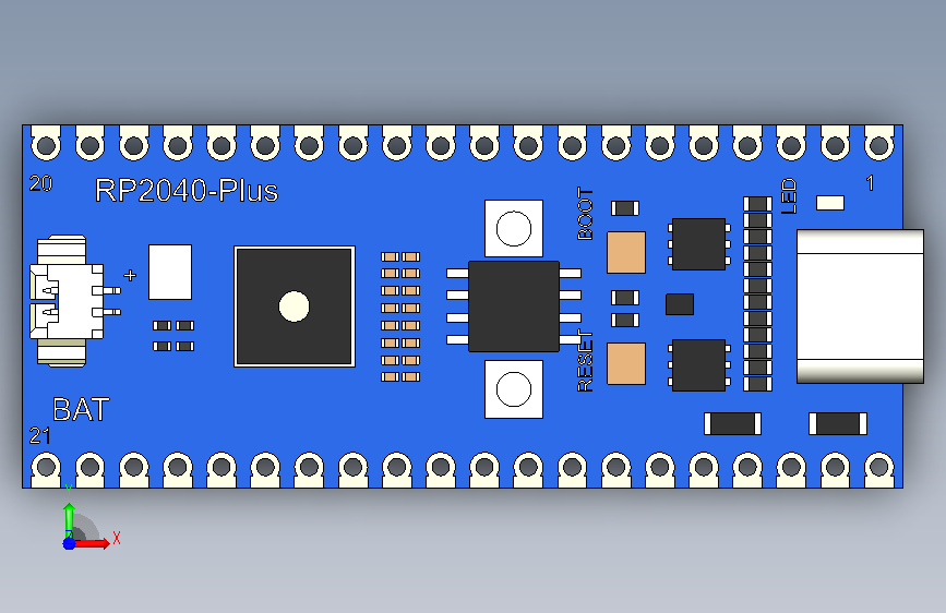 Raspberry_pi_RP2040_Plus_STEP_模型图纸下载 – 懒石网