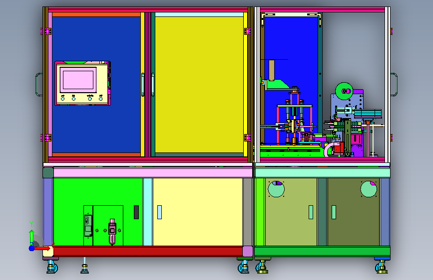 商用车芯极片层叠作业机 正面视图