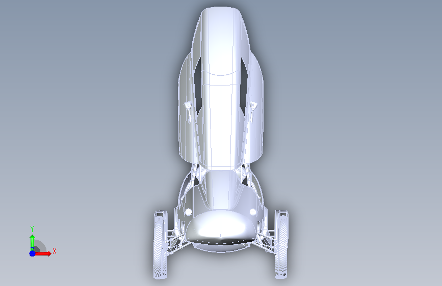 V3简易单座四轮小型车 正面视图
