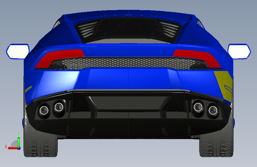 兰博基尼Huracan LP610-4 背面视图