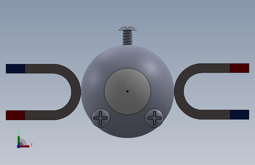 Magnemite口袋妖怪 正面视图
