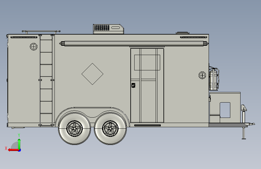 A0018686-EOD 轻型半挂车拖车_STEP_模型图纸下载 – 懒石网