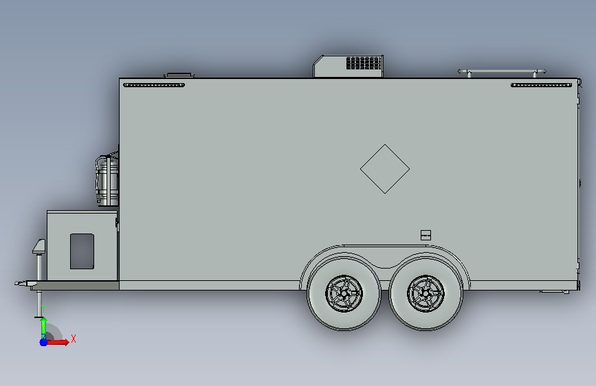 轻型半挂车 正面视图