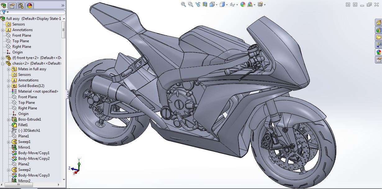 摩托车3D模型