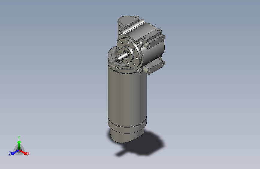 A0018770-Kormas-24v-100w-90度齿轮箱-235转_分钟 主视图