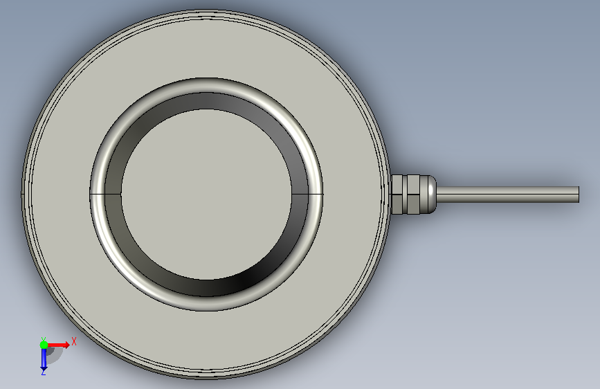 A0018802-环形扭矩式称重传感器 68吨压缩力传感器 俯视图