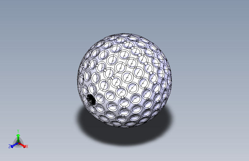 CATIA V5设计的高尔夫球 主视图