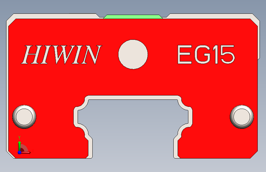 滑块_EGH15SAZ0C 正面视图