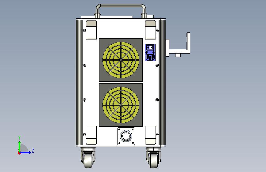 BYL-SCQX-200W-0100R15铝合金箱体 左侧视图