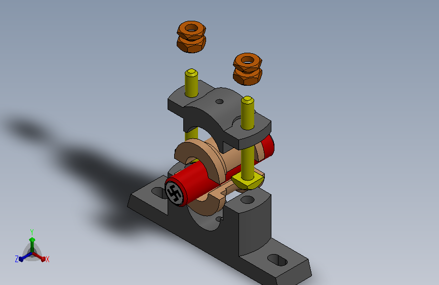 带轴承的枕块