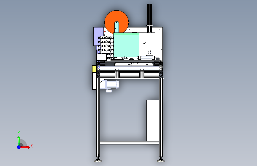 CKTY603-000 基于铝型材的滚筒输送机 正面视图
