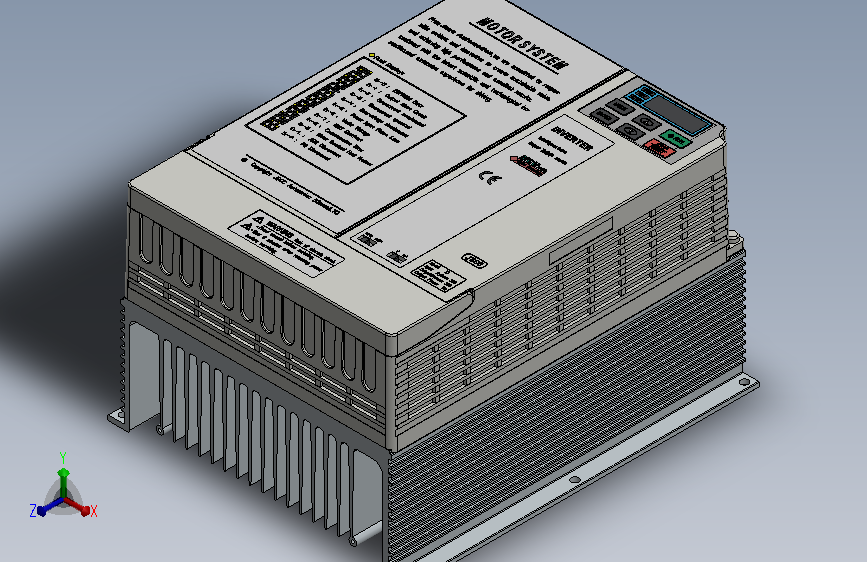 精研6~1500W 多功能减速电机及变频器 主视图