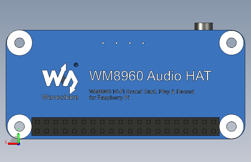 Waveshare WM8960 音频哈... 背面视图