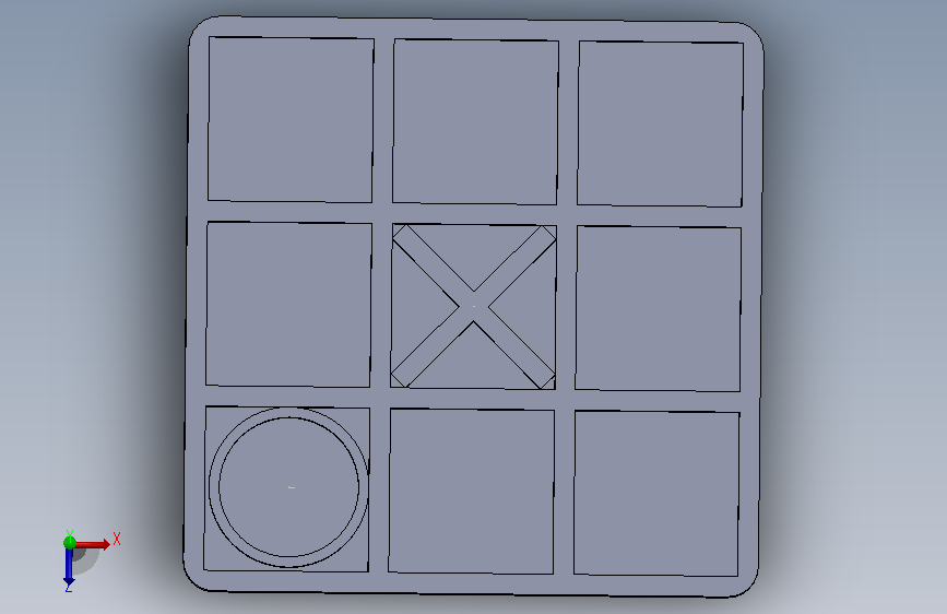 可3d打印的井字棋盘