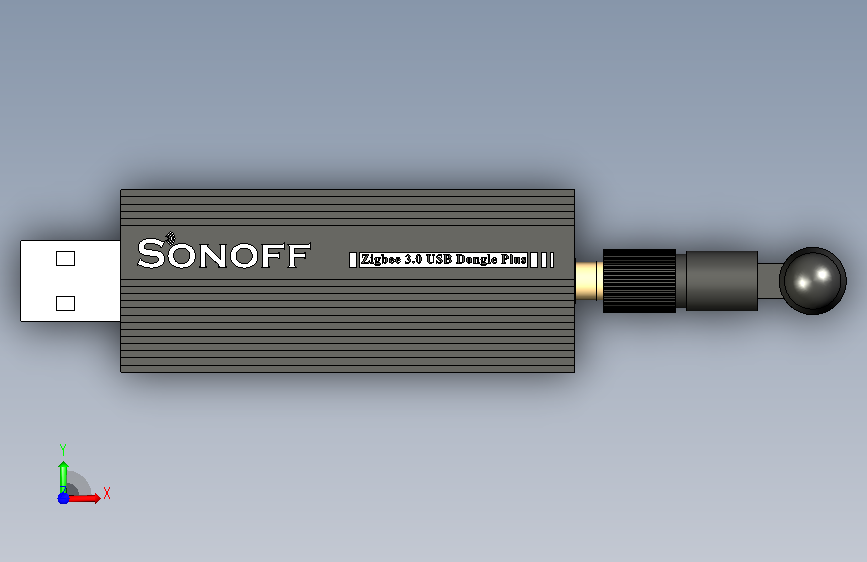 A0018841-SONOFF Zigbee 3.0 USB Dongle Plus V2 通用的 Zigbee USB 协调器 正面视图