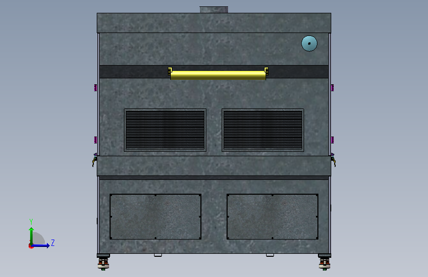 H0009180-打磨吸尘工作台 左侧视图