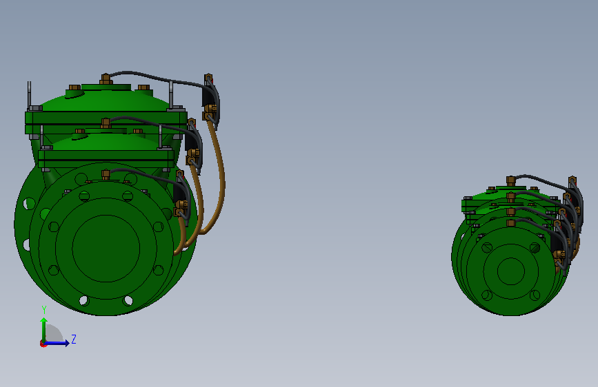 BERMAD410电磁开关阀DN50-DN200 左侧视图